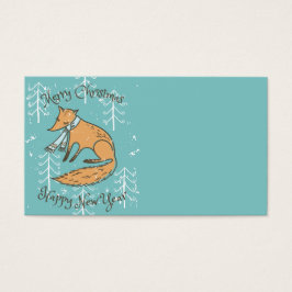 God jul Helgdag Fox Mysigt Visitkort