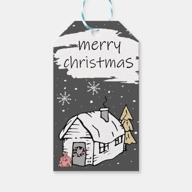 God jul Helgdag Gift Märkre Presentetikett (Framsidan)