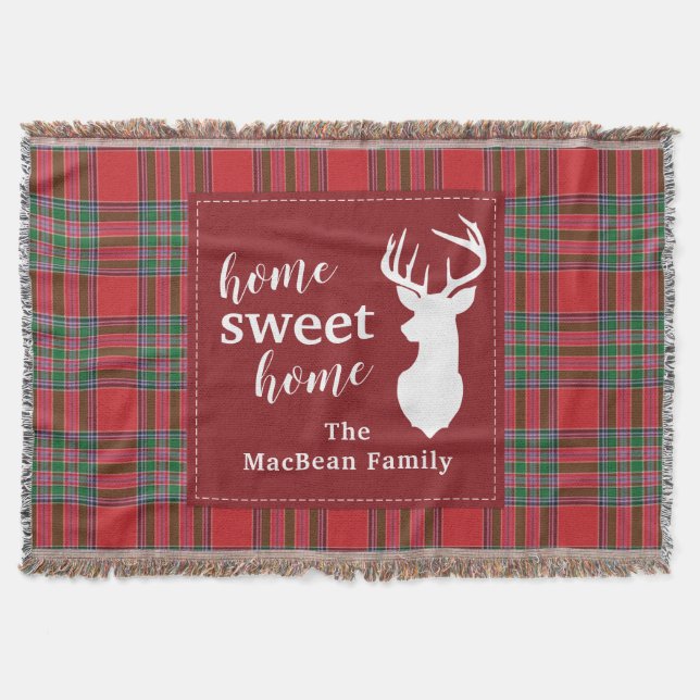 God jul, Helgdag Home Sweet MacBean Tartan Filt (Framsidan)