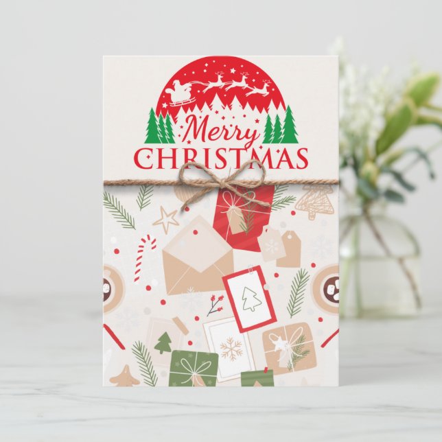 God jul Helgdag Mail-Helgdagskort Julkort (Stående Fram)