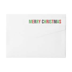 "God jul" Helgdag med färglöst fetstil Brev Etikettband