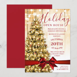 God Jul Helgdag Open House Ljus Inbjudningar