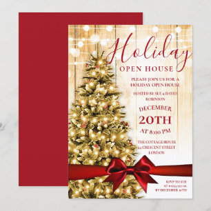 God Jul Helgdag Open House Ljus Inbjudningar