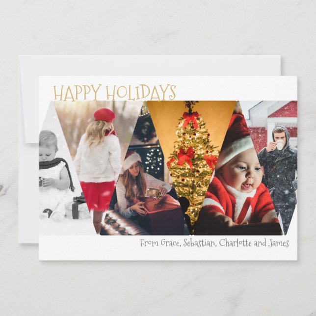 God jul Helgdag Photo Collage Julkort (Framsida)