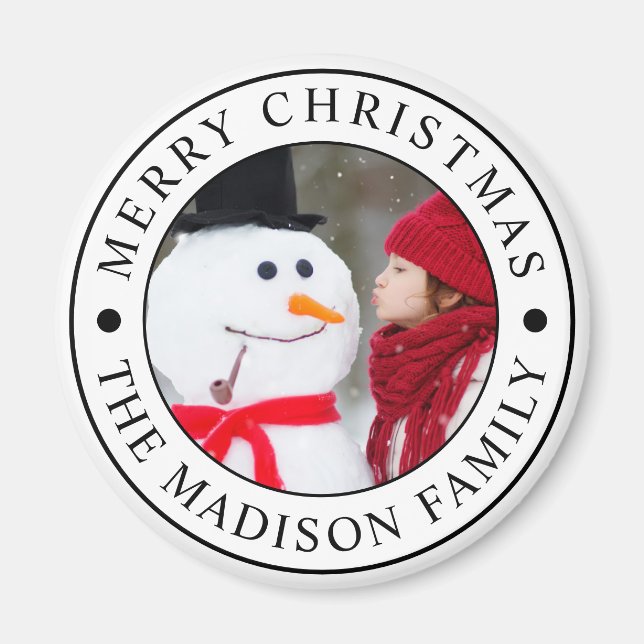 God jul Helgdag Photo Magnet (Framsidan)