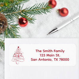 God jul Helgdag Returadress Etikett