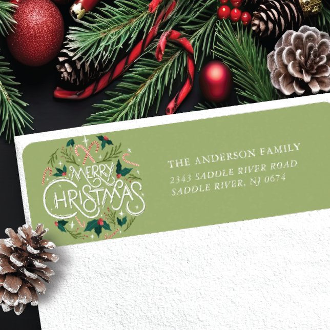 God jul Helgdag Returadress Etikett (Skapare uppladdad)