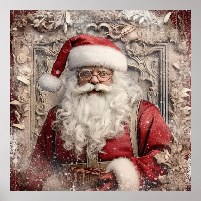 God jul, Helgdag Santa Santa Poster (Framsidan)