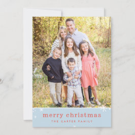 GOD JUL helgdag, söt gnistra blått Julkort