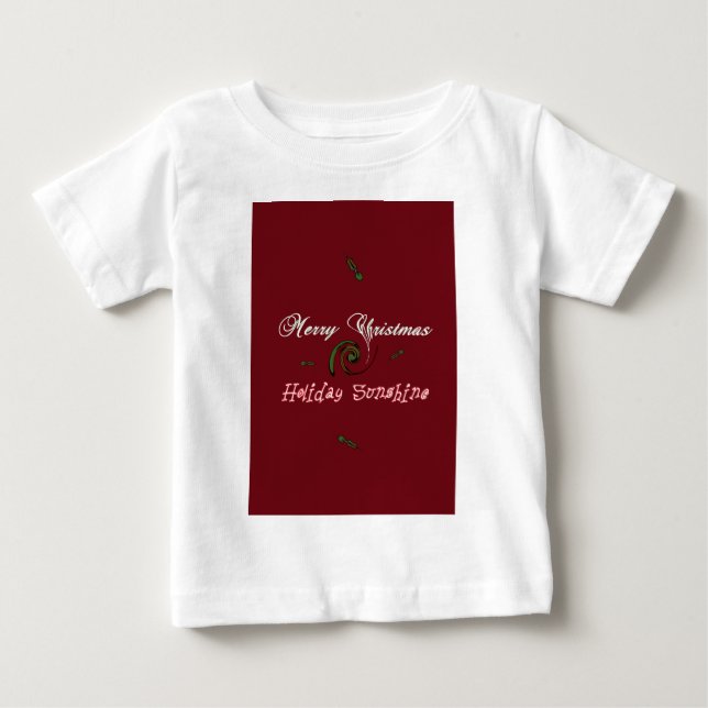 God jul Helgdag Sunshine Red Tee (Framsida)