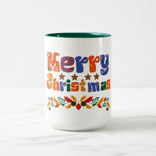 God jul Helgdag Två-Tonad Mugg (Center)