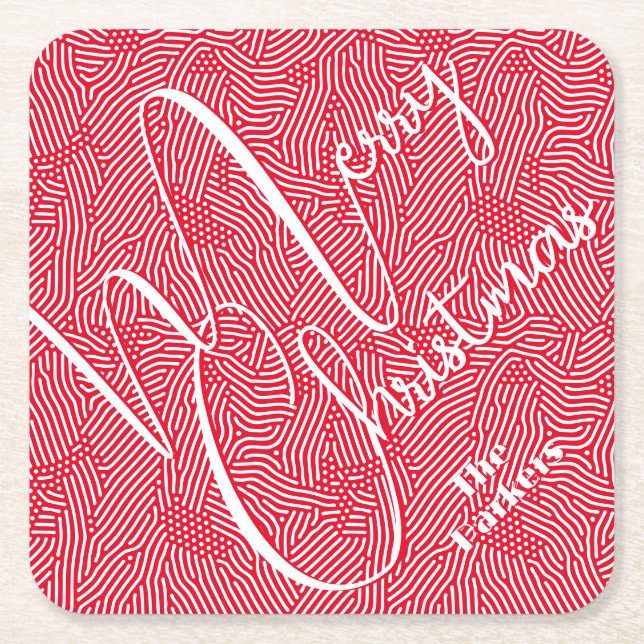 God jul Helgdag Underlägg Papper Kvadrat (Framsidan)