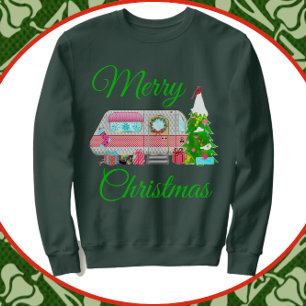 God jul Helgdag Vintage Camper Trailer T Shirt