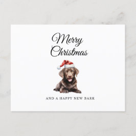 God jul-helgdag-vykort för chokladlabbkort helg vykort