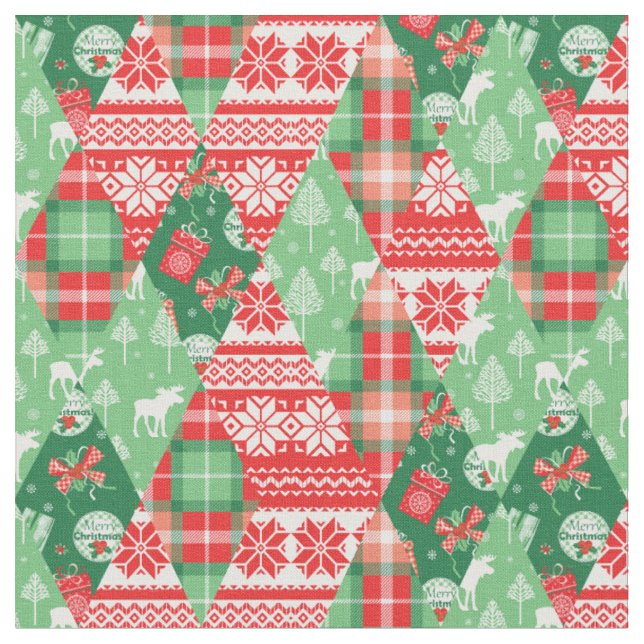 God jul Helgdag Winter Mönster Tyg (Närbild)