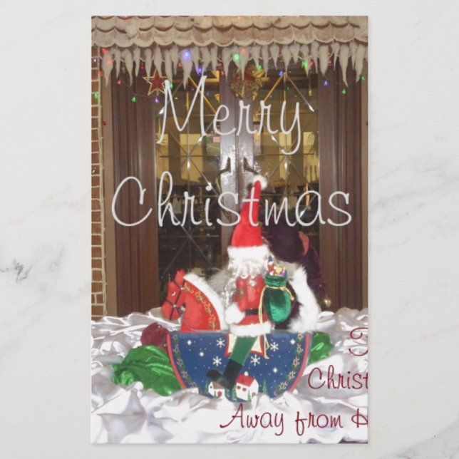 God jul helgdagar bort från hemmet Inspired A Brevpapper (Framsida)