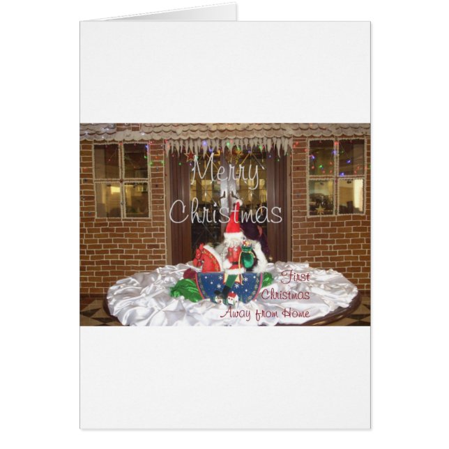 God jul helgdagar bort från hemmet Inspired A Hälsningskort (Framsidan)
