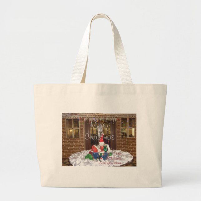God jul helgdagar bort från hemmet Inspired A Jumbo Tygkasse (Framsidan)