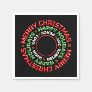 God jul Helgdagar Family Photo Personalize Pappersservett