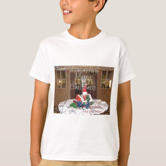 God jul Helgdagar hemifrån T-shirt (Framsida)