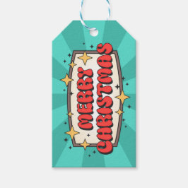 God jul helgdagar tecknad återtext presentetikett