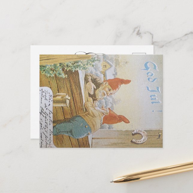 God Jul Helgkort  Helg Vykort (Fram/Back In Situ)