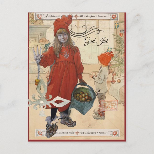 God Jul Helgkort  Helg Vykort (Framsida)