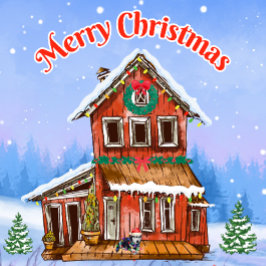 God jul! Hem - jul Westerna Stil T Shirt