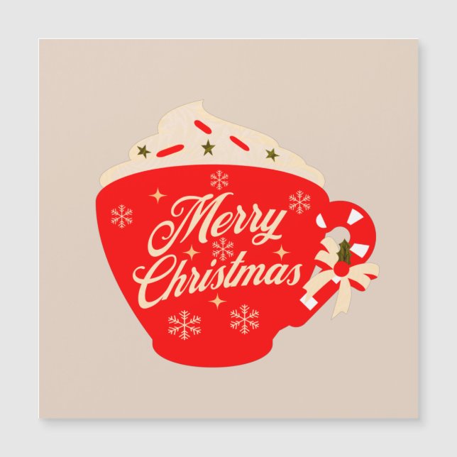 God jul Hett Chocolate Tan Snowflake Card (Framsida)