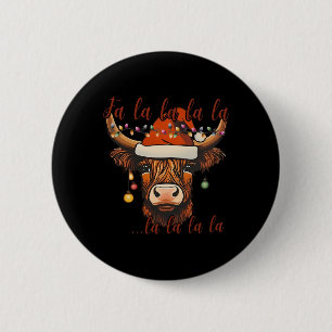 God Jul Highland Cow Falalala Julafton Heifer Cowg Knapp