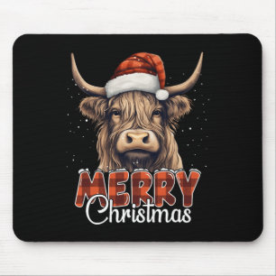God jul Highland Cow Western Santa Hat Xma Musmatta