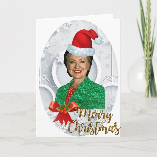 god jul Hillary clinton Helgkort (Framsida)