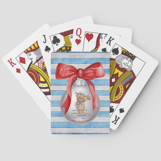 God jul Hilton Head Island Bear Ornament Casinokort (Baksidan)