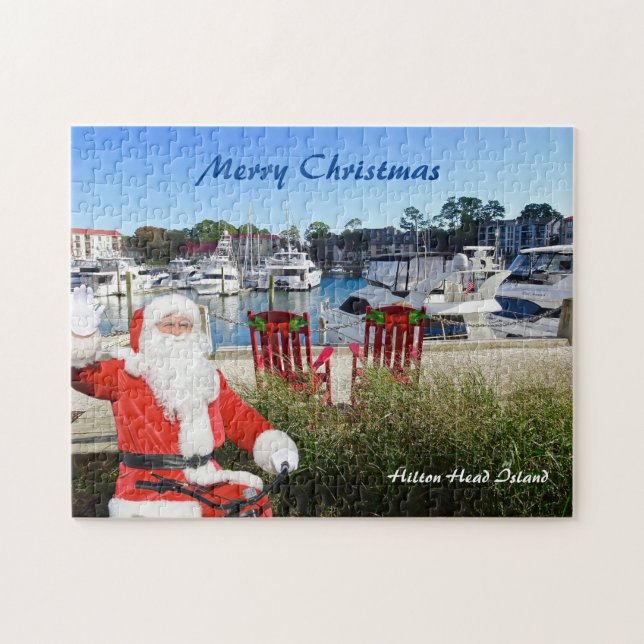 God jul Hilton Head Island Harbor Town Pussel (Horisontell)