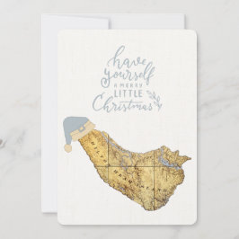 God jul Hilton Head Island Karta Coastal Julkort