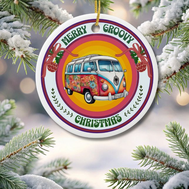 God jul Hippie Van Ornament (Skapare uppladdad)