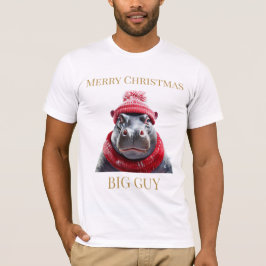 God jul Hippo beanie och scarf Hoodie T Shirt