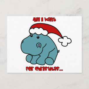 God Jul Hippo Helg Vykort