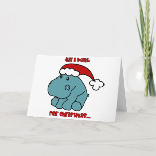 God Jul Hippo Helgkort