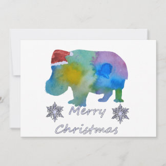 God Jul Hippo Julkort