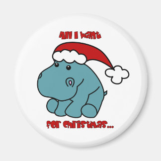 God Jul Hippo Magnet