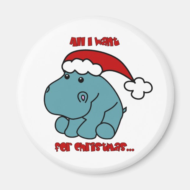 God Jul Hippo Magnet (Framsidan)