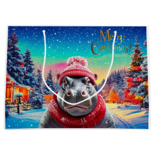 God jul Hippo Santa hat och scarf