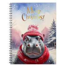 God jul Hippo Santa hat och scarf