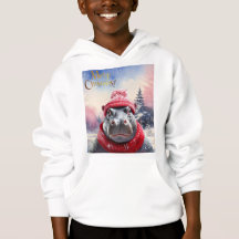 God jul Hippo Santa hat och scarf