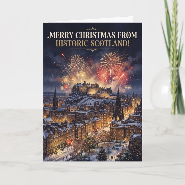God Jul Historiska Skottland Kort (Framsida)