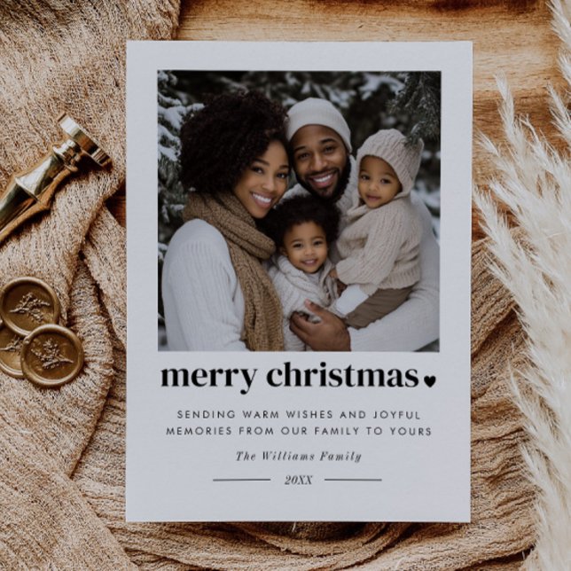 God Jul Hjärtfoto Julkort (Skapare uppladdad)