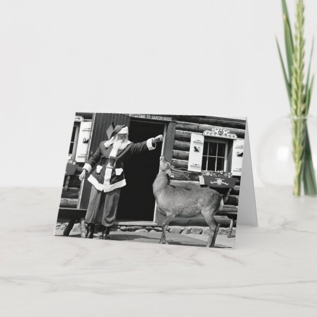 God jul Hjort! Helgkort (Framsida)