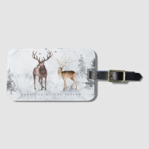 God jul - Hjort Illustration Bagagebricka