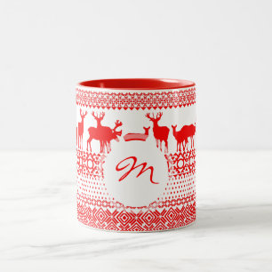 God jul, Hjort Lapland Mönster Monogram Mugg 2